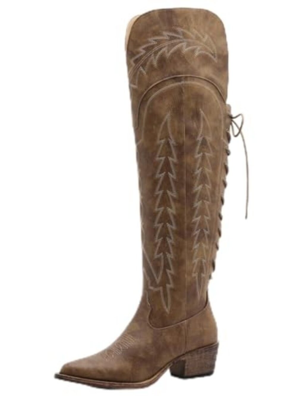 Women's Cowboy Western Fashion Over The Knee Thigh High Cowgirl Boots Low Heel